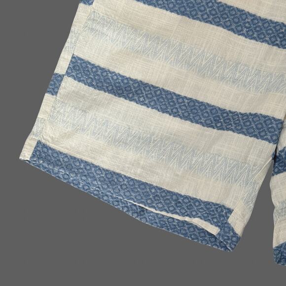 Lucky Brand Dobby Stripe Cotton Drawstring Shorts Size M NWT Blue Multi Stripe - Picture 4 of 11